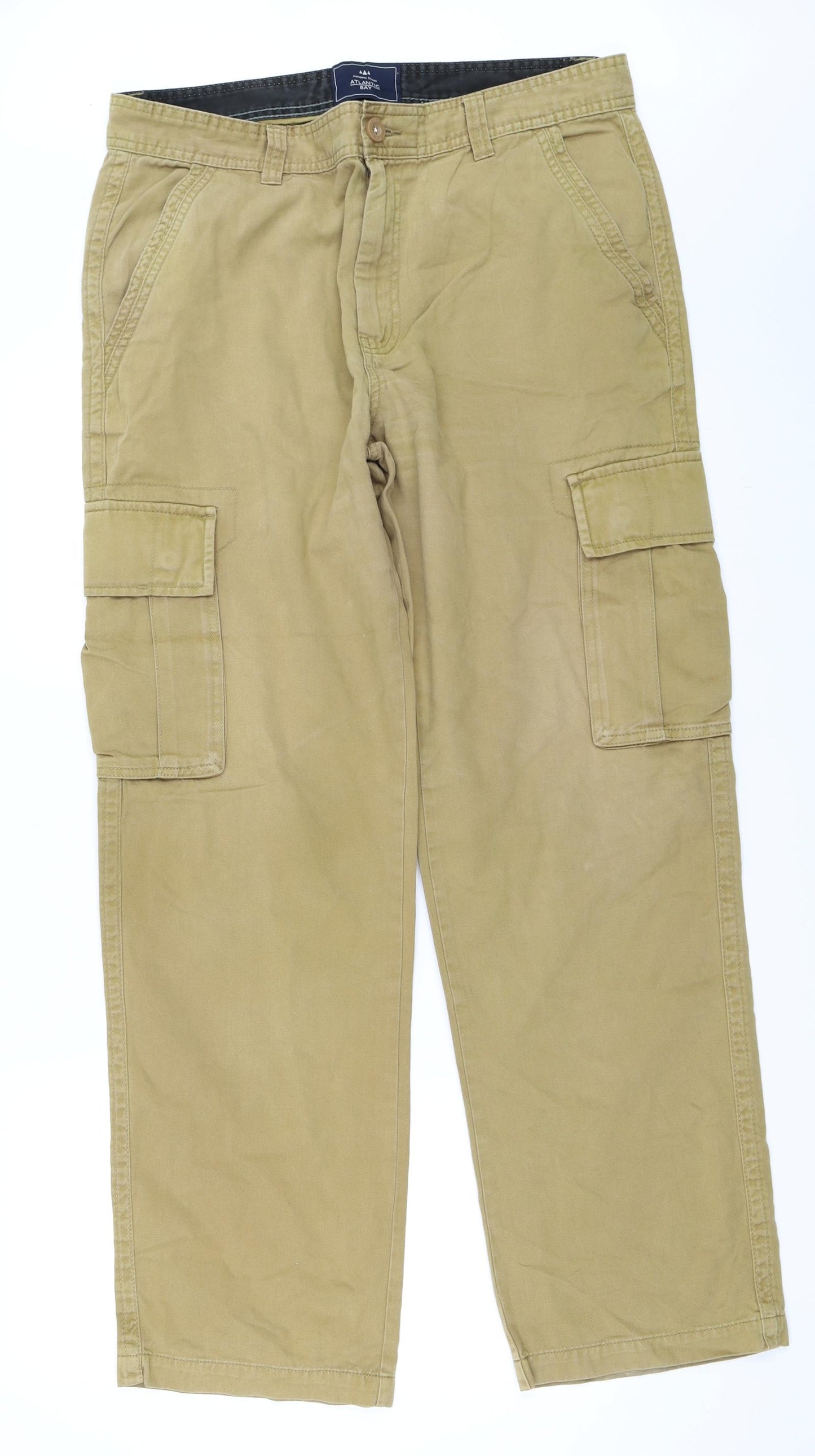 BHS Mens Beige   Cargo Trousers Size 34 in L31 in