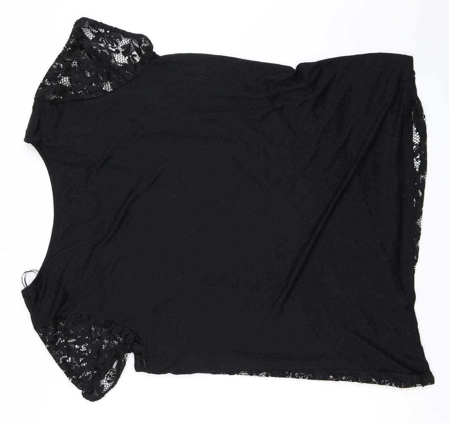 George Womens Black   Basic T-Shirt Size 22