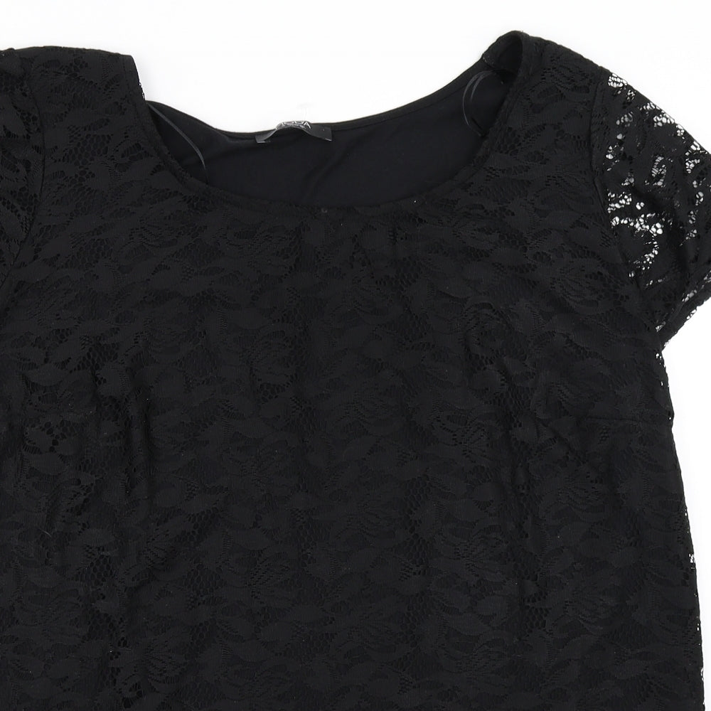 George Womens Black   Basic T-Shirt Size 22