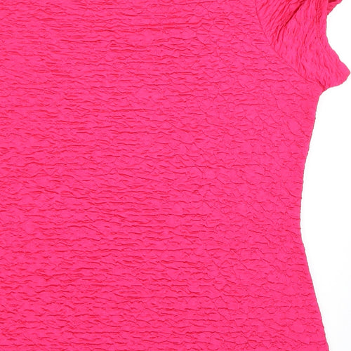 Soon Womens Pink   Basic T-Shirt Size 16