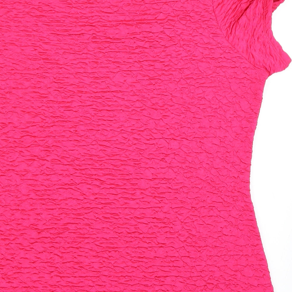 Soon Womens Pink   Basic T-Shirt Size 16