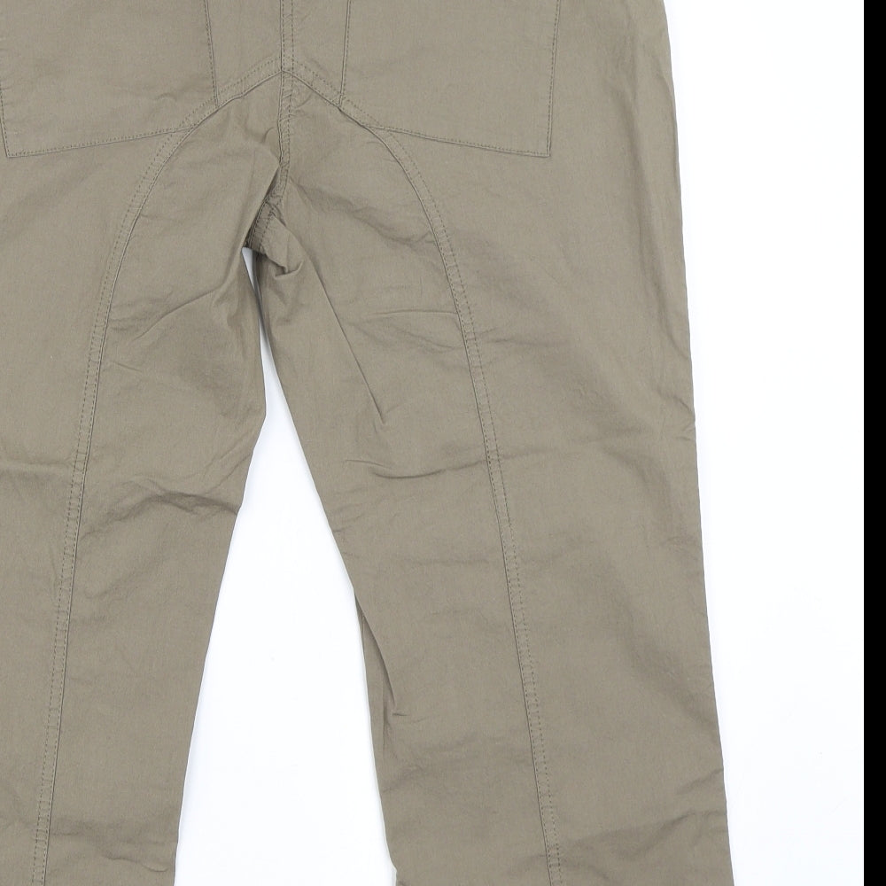 ELLE Womens Green   Cropped Trousers Size 14 L23 in