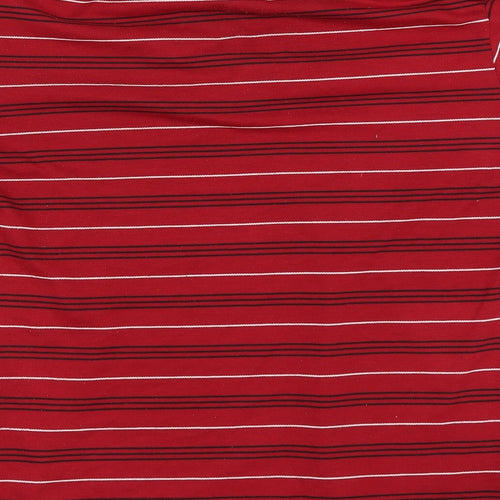 Lacoste Mens Red Striped   Polo Size M