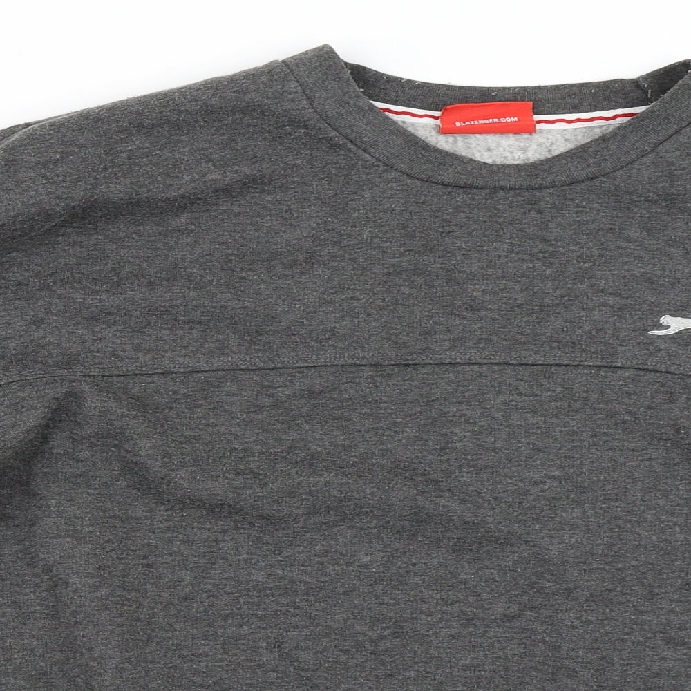 Slazenger Mens Grey   Pullover Sweatshirt Size L