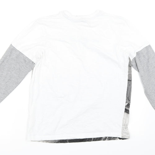 George Boys White   Basic T-Shirt Size 13-14 Years  - new york