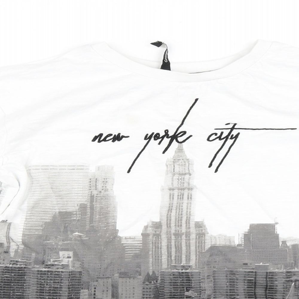 George Boys White   Basic T-Shirt Size 13-14 Years  - new york