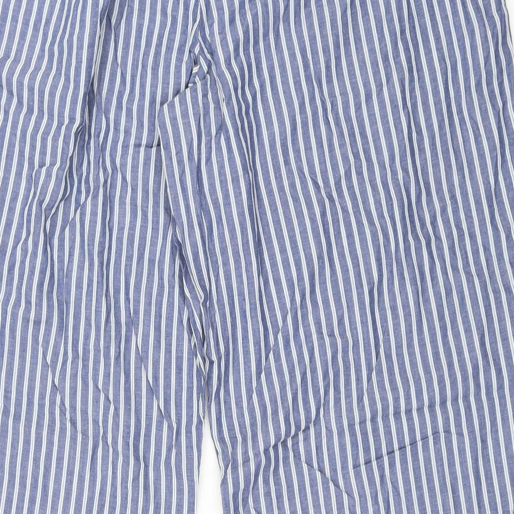 F&F Womens Blue Striped  Capri Pyjama Pants Size XL