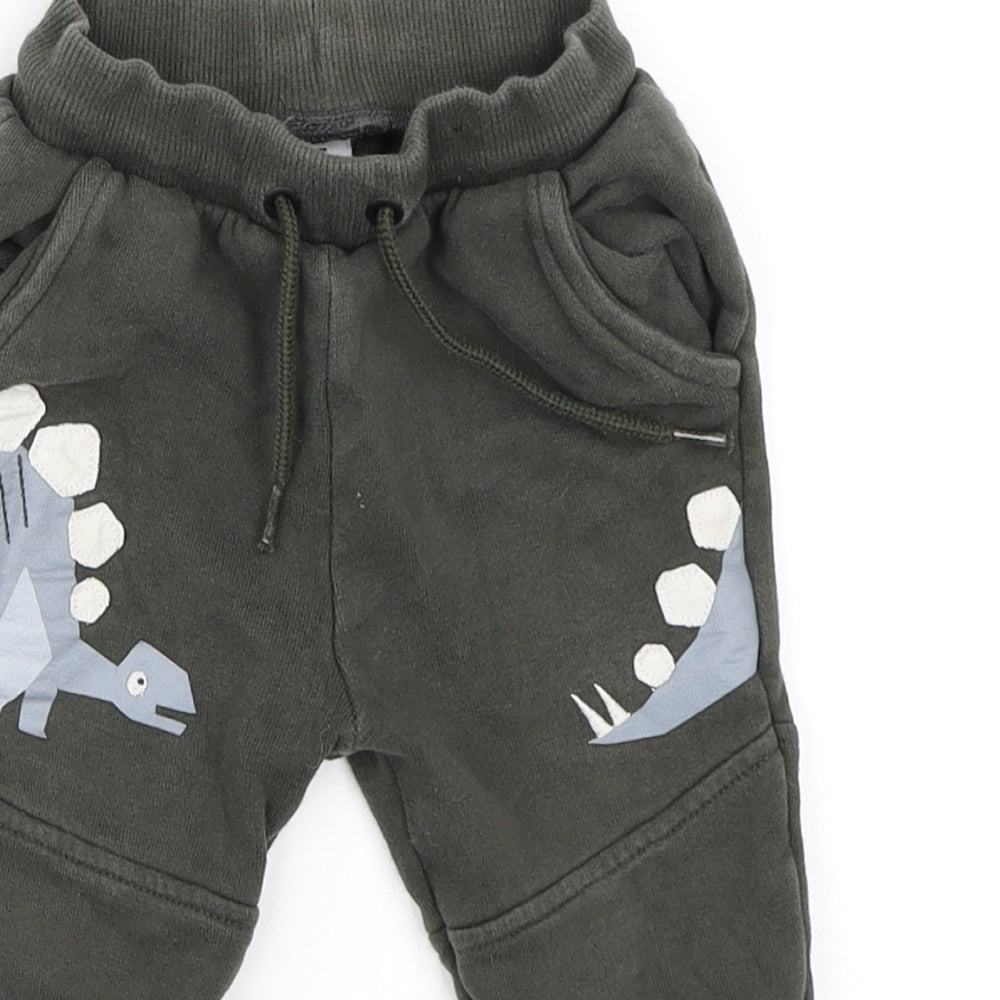 TU Boys Green   Jogger Trousers Size 2 Years - dinosaur