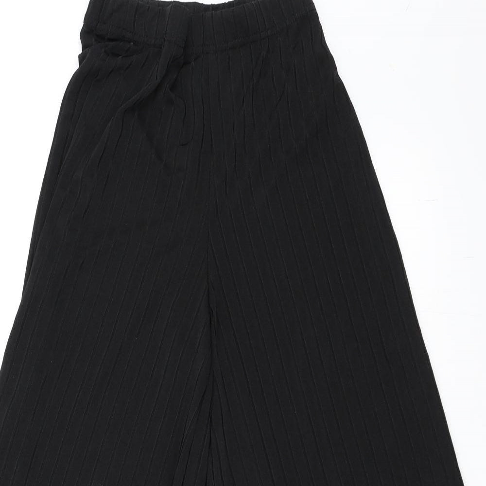 Boohoo Womens Black   Cropped Trousers Size 8  - Culotte