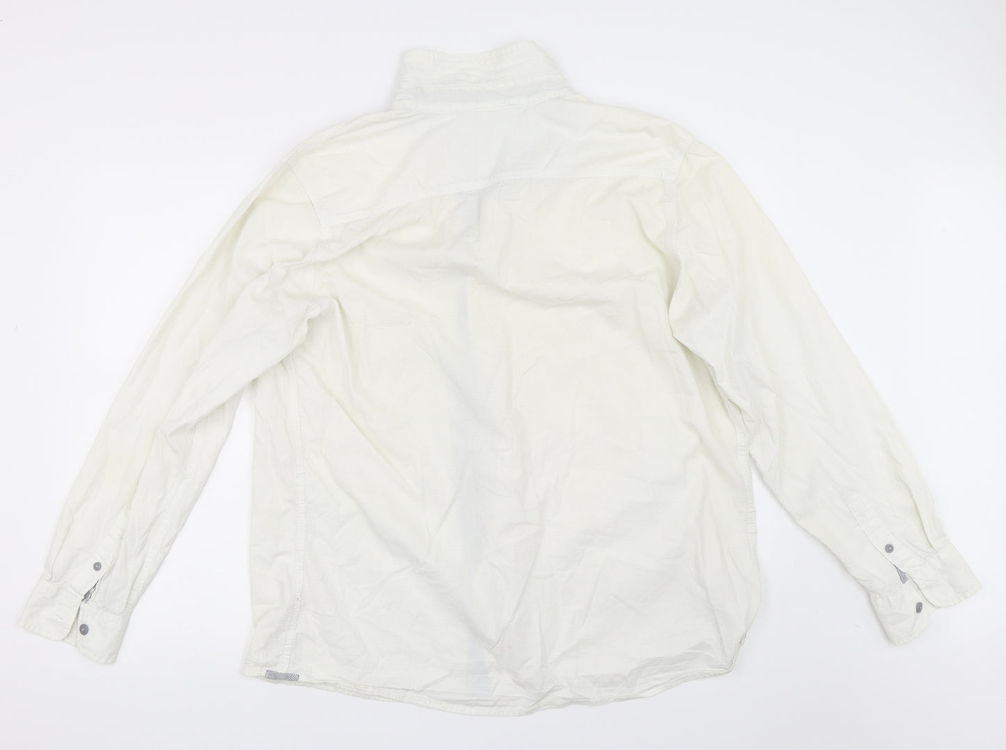 George Mens White    Button-Up Size XL