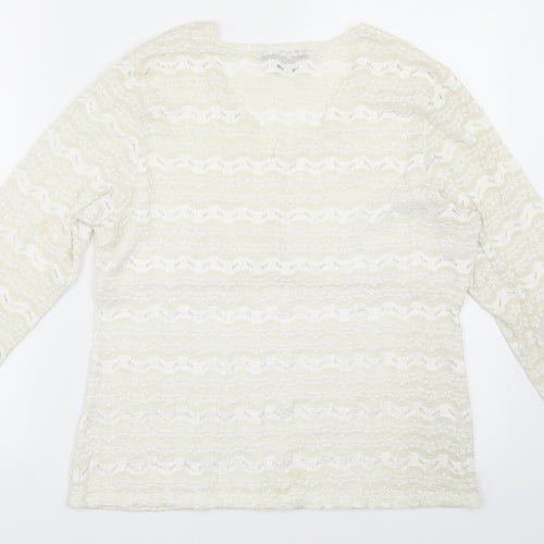 Notations Womens Ivory   Basic Blouse Size XL