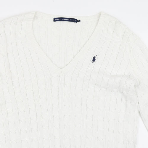 Ralph Lauren Sport Womens White   Pullover Jumper Size XL