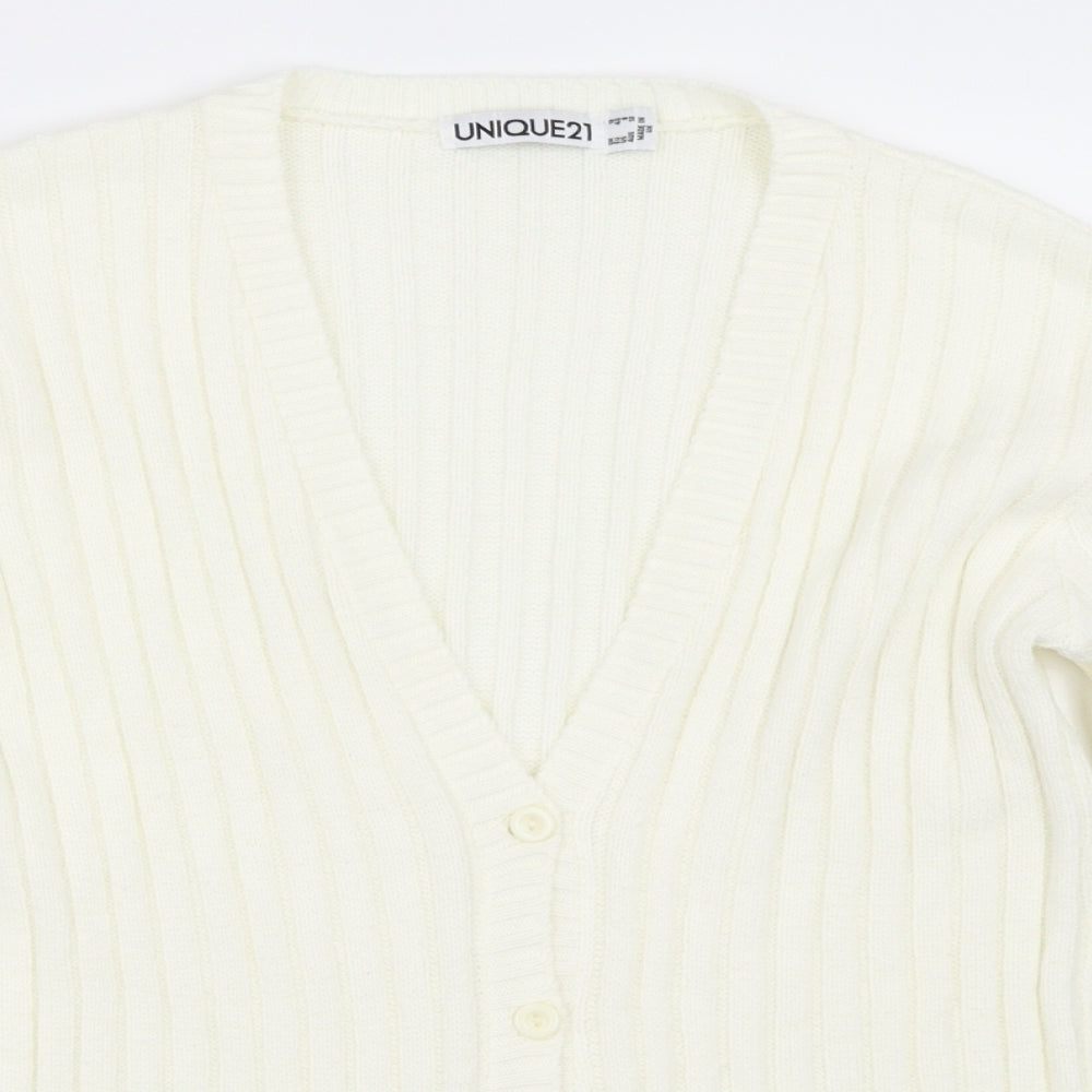 Unique 21 Womens Ivory   Cardigan Jumper Size 12