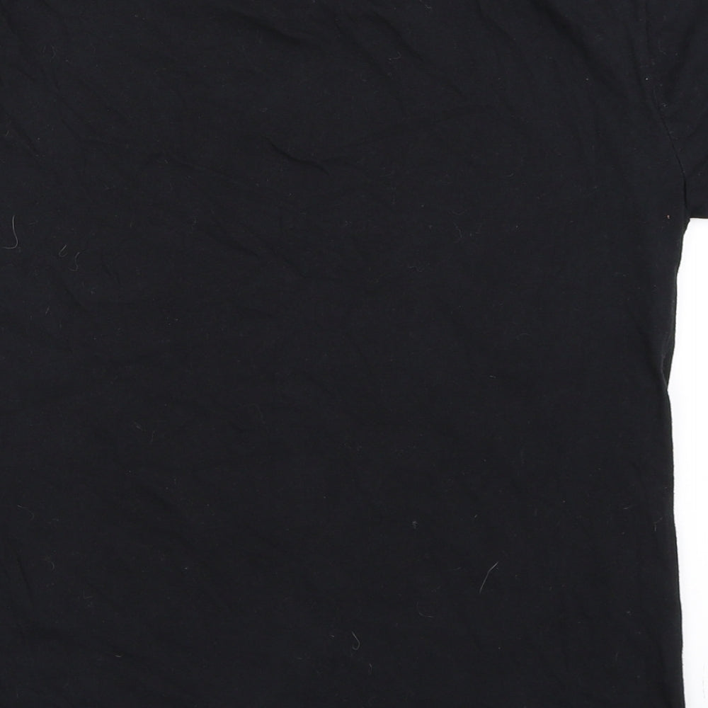 Preworn Mens Black    T-Shirt Size M  - skeleton halloween