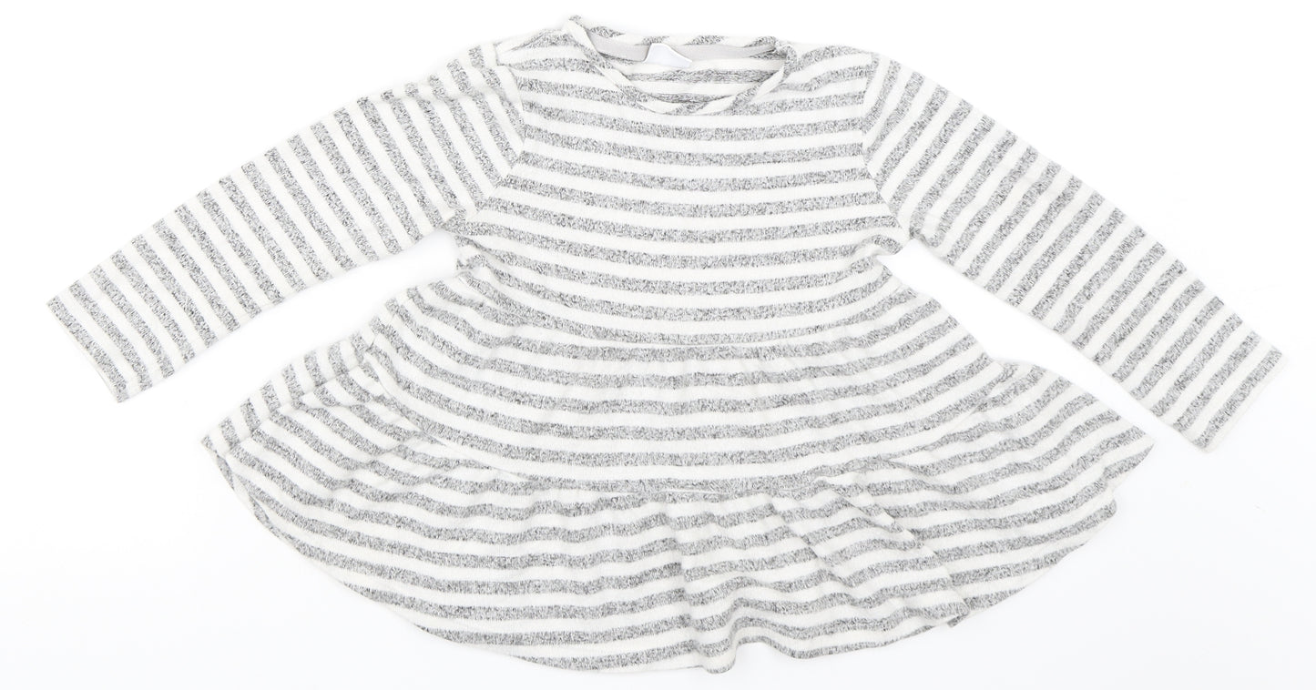 F&F Girls Grey Striped  Trapeze & Swing  Size 4-5 Years