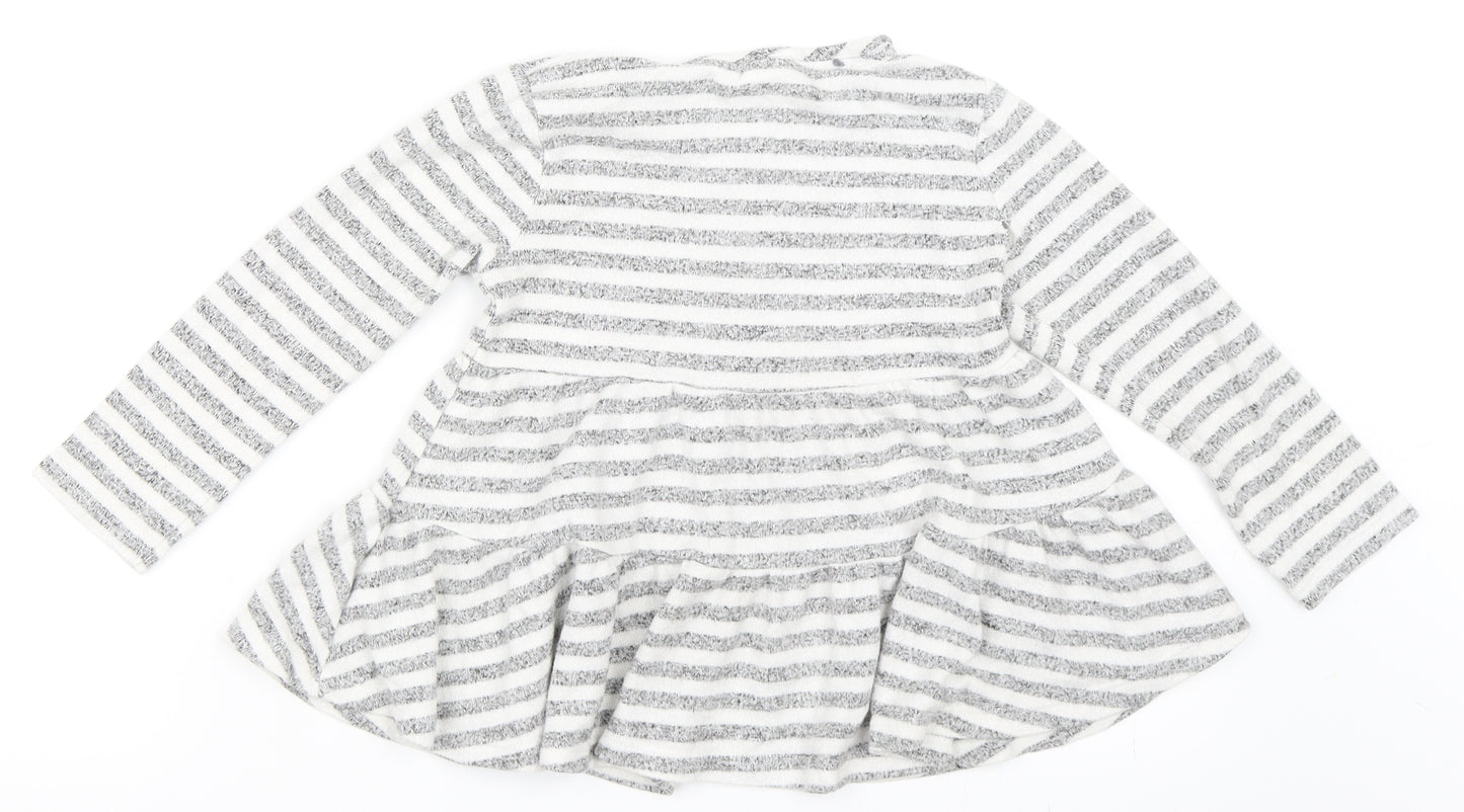 F&F Girls Grey Striped  Trapeze & Swing  Size 4-5 Years