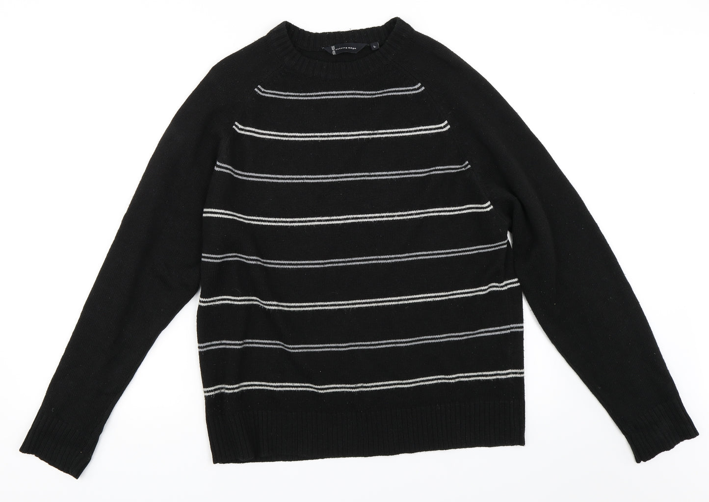 Cutting Edge Mens Black   Pullover Jumper Size L