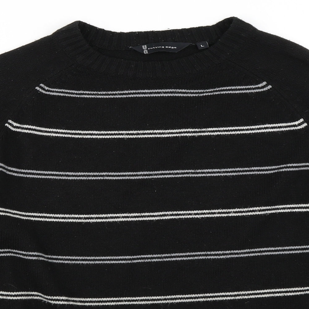 Cutting Edge Mens Black   Pullover Jumper Size L