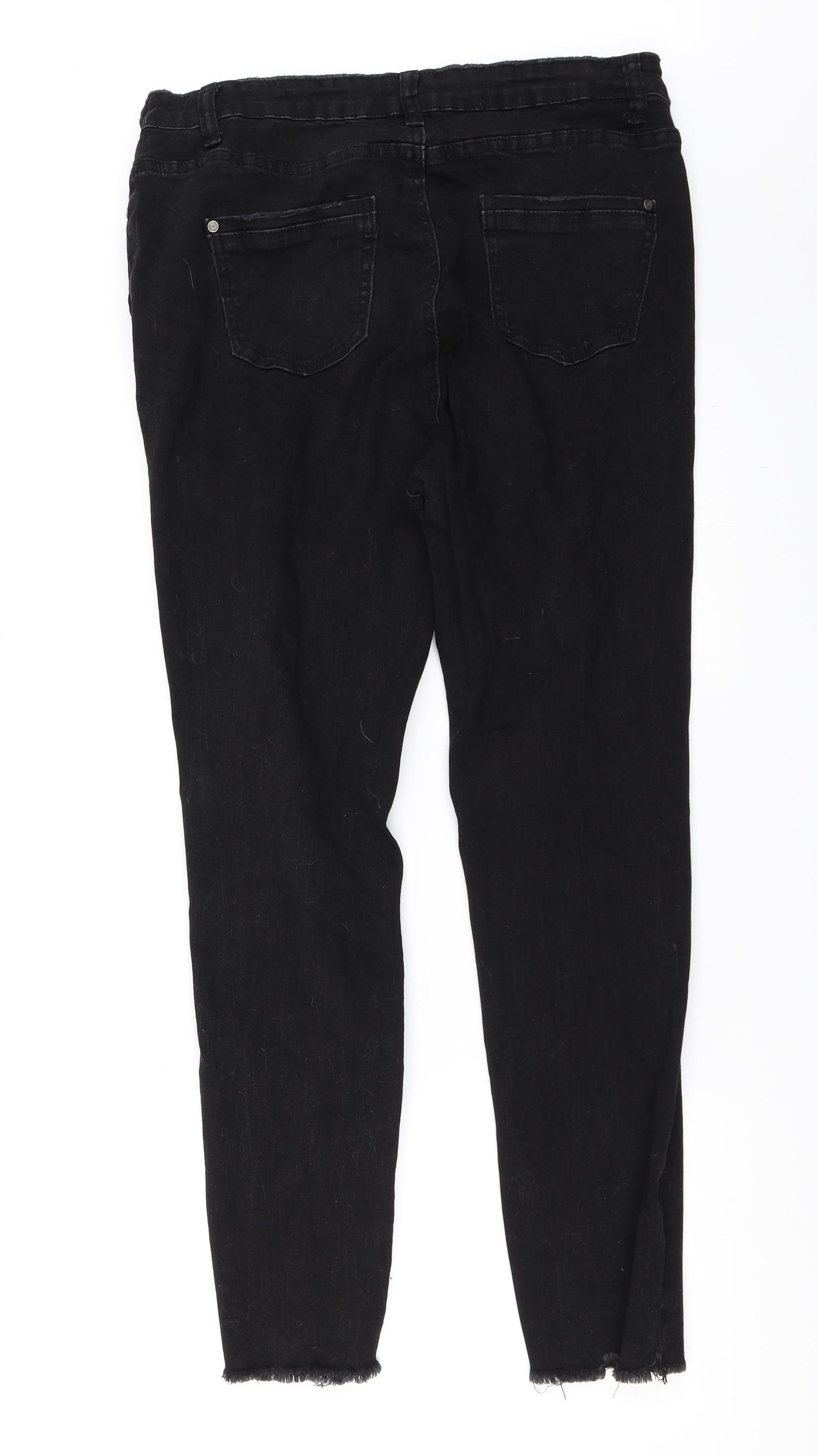 Missguided Womens Black  Denim Skinny Jeans Size 18 L27 in