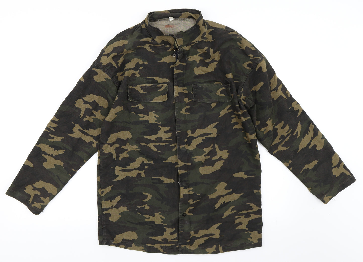 Preworn Mens Green Camouflage  Jacket  Size L