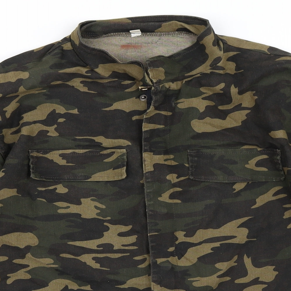 Preworn Mens Green Camouflage  Jacket  Size L