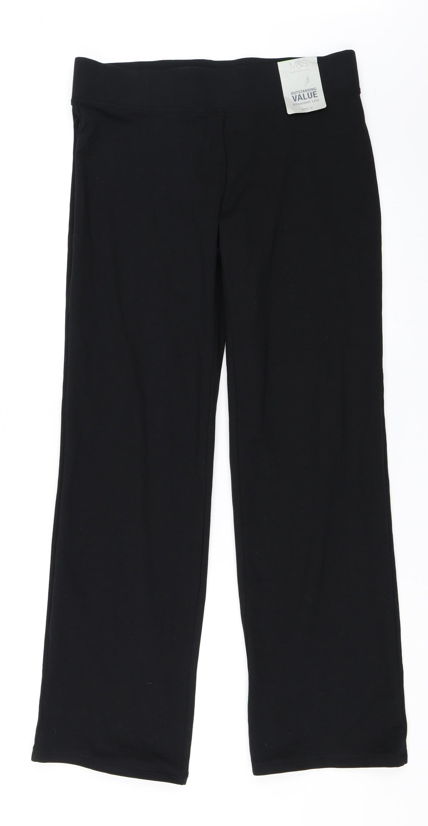 Marks and Spencer Womens Black   Sweatpants Trousers Size 12 L30 in