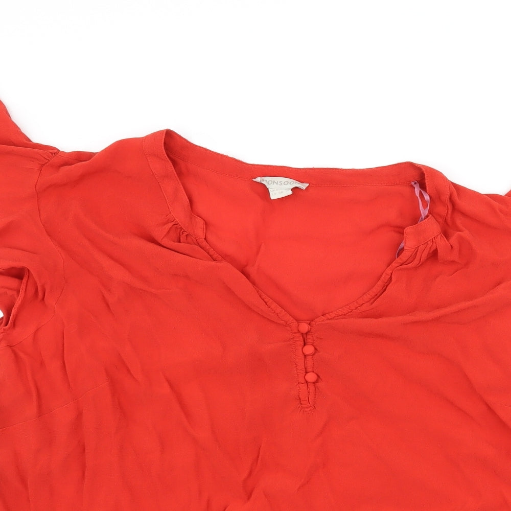 Monsoon Womens Red   Basic Blouse Size 20