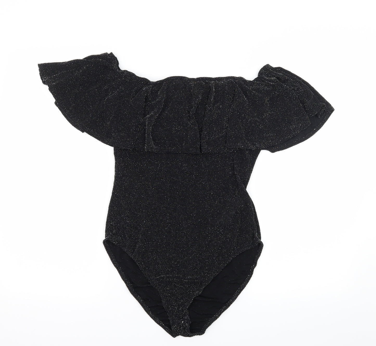 New Look Womens Black  Jersey Bodysuit One-Piece Size 18