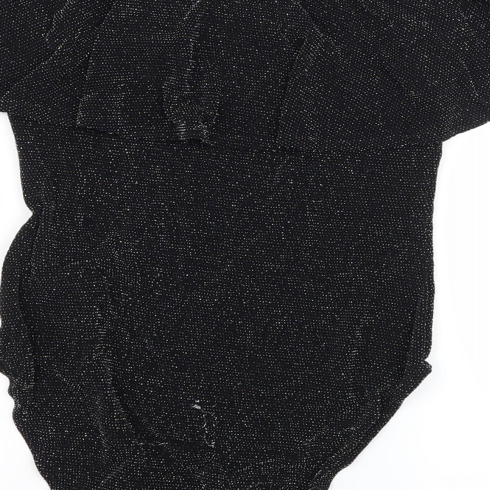 New Look Womens Black  Jersey Bodysuit One-Piece Size 18
