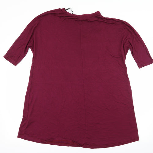 Atmosphere Womens Purple  Jersey Basic T-Shirt Size 10