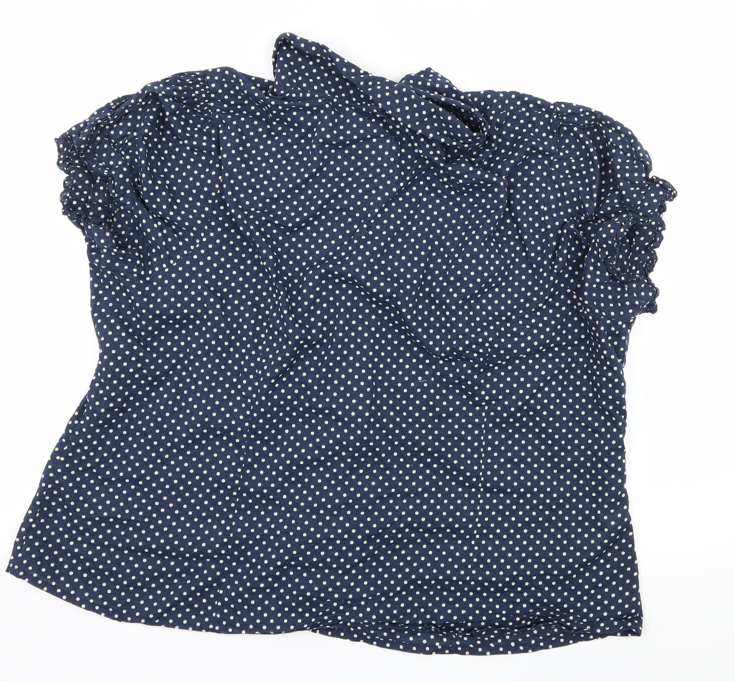Papaya Womens Blue Polka Dot  Basic Button-Up Size 22