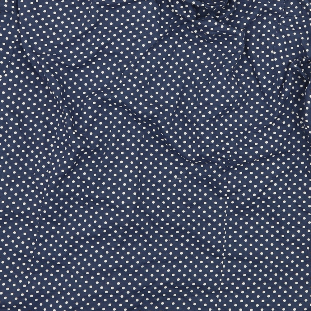 Papaya Womens Blue Polka Dot  Basic Button-Up Size 22