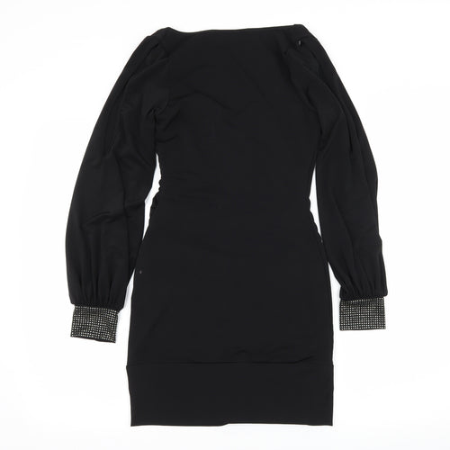 Jane Norman Womens Black   Ball Gown  Size 10  - Cut out sleeves