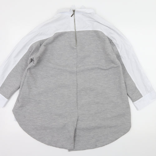 Bebe Plus Womens Grey   Basic Blouse Size L