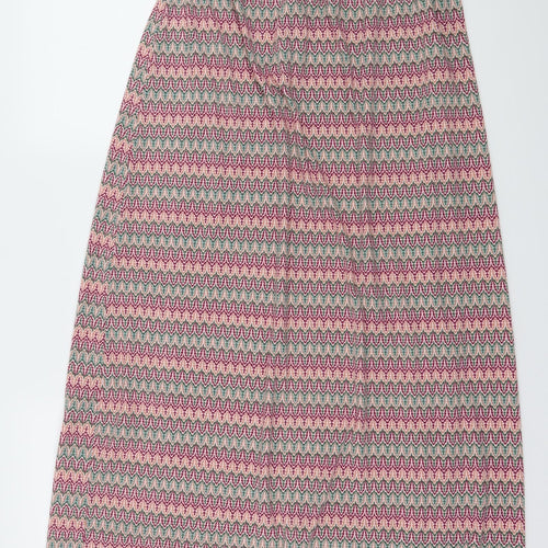 Preworn Womens Pink Geometric Jersey Maxi  Size M