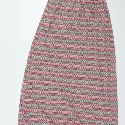 Preworn Womens Pink Geometric Jersey Maxi  Size M