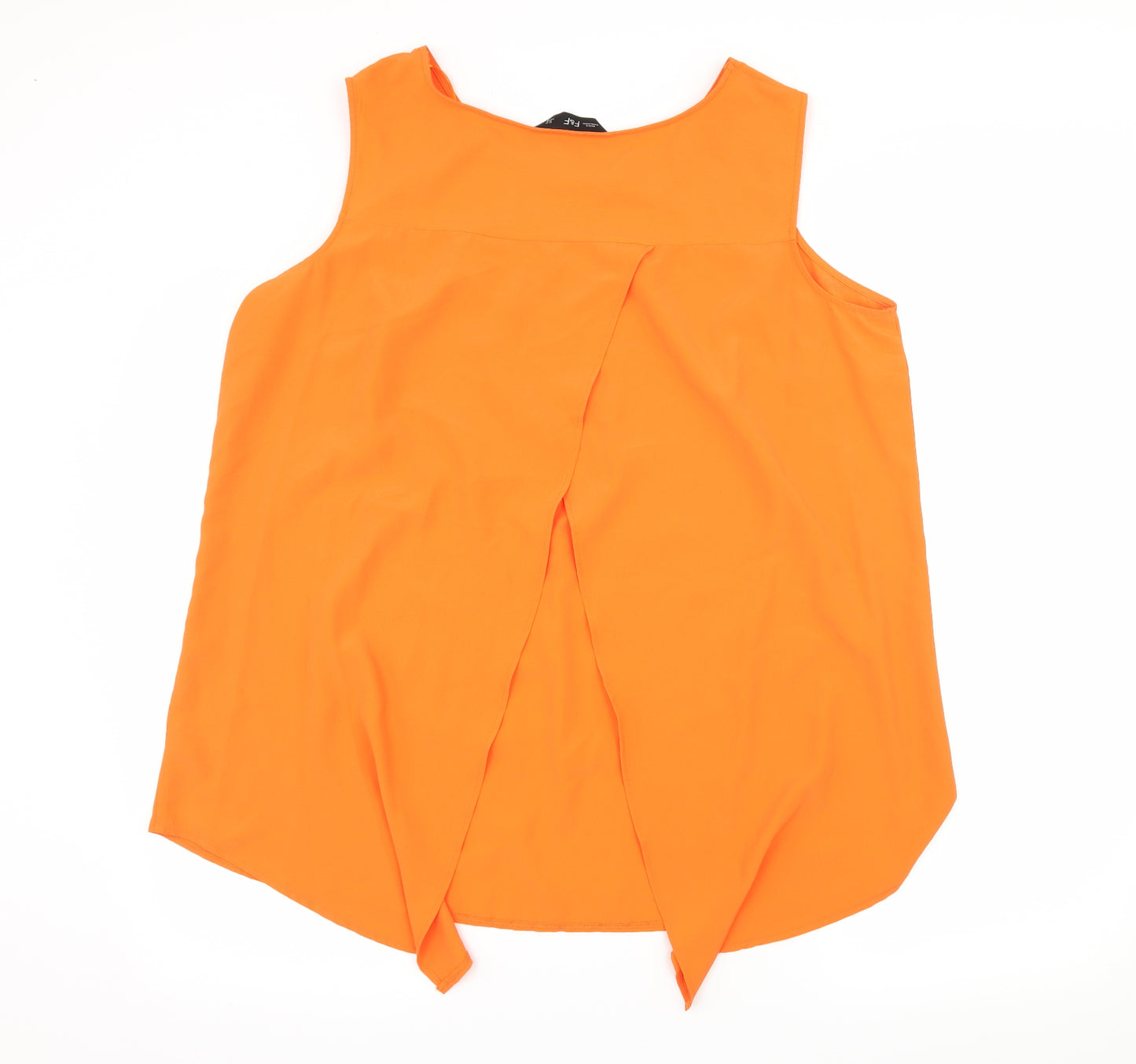 F&F Womens Orange  Satin Basic Blouse Size 20  - Open Back