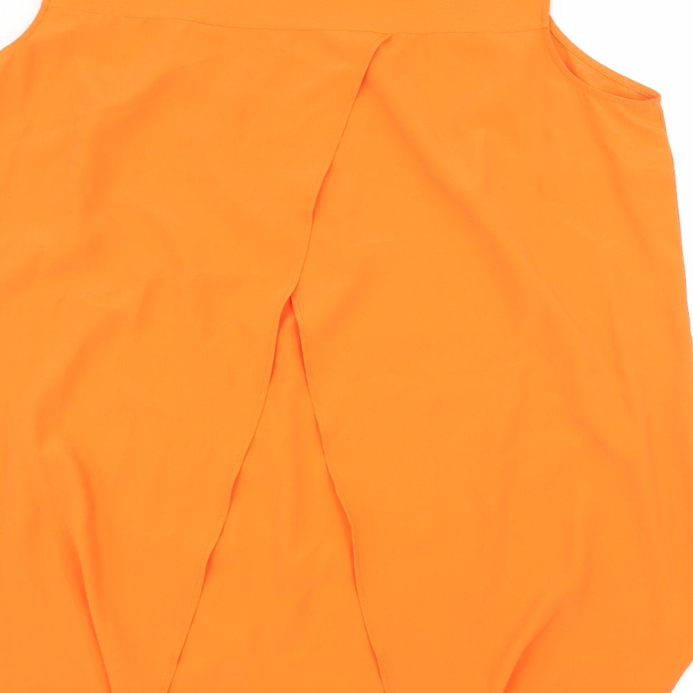F&F Womens Orange  Satin Basic Blouse Size 20  - Open Back