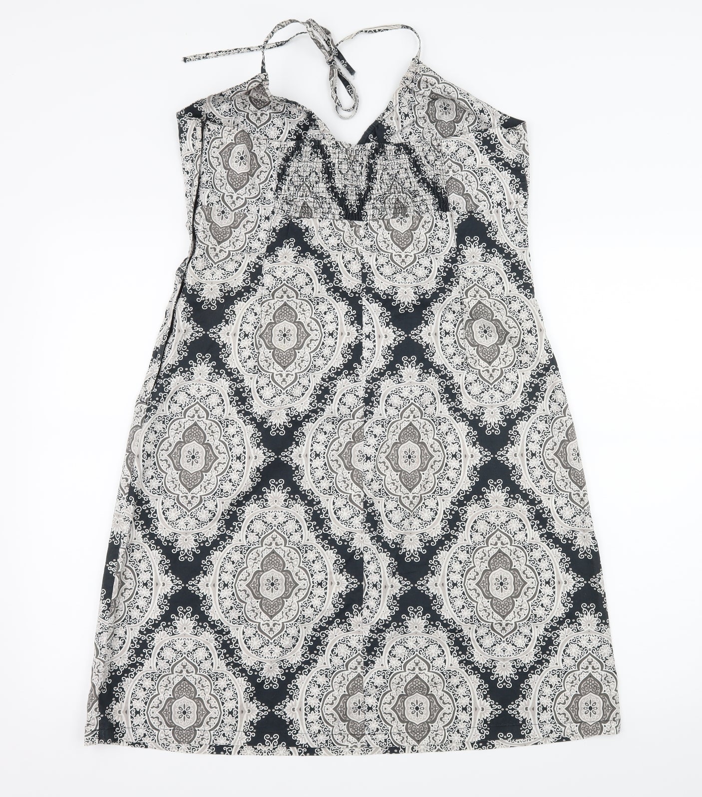 H&M Womens Blue Geometric  Slip Dress  Size 16