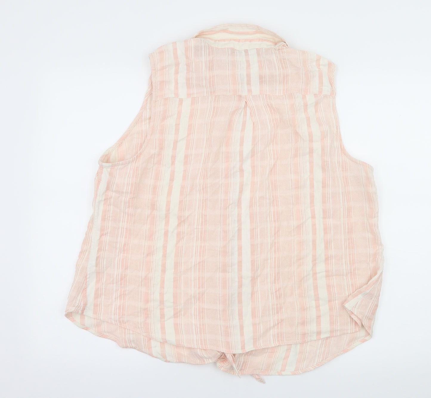 TU Womens Pink Striped  Basic Button-Up Size 22