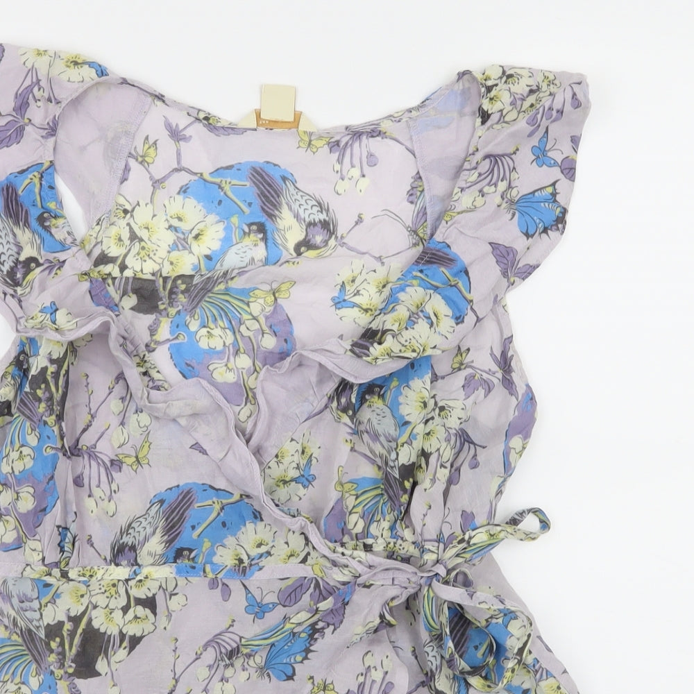 Monsoon Womens Pink Floral  Basic Blouse Size 8