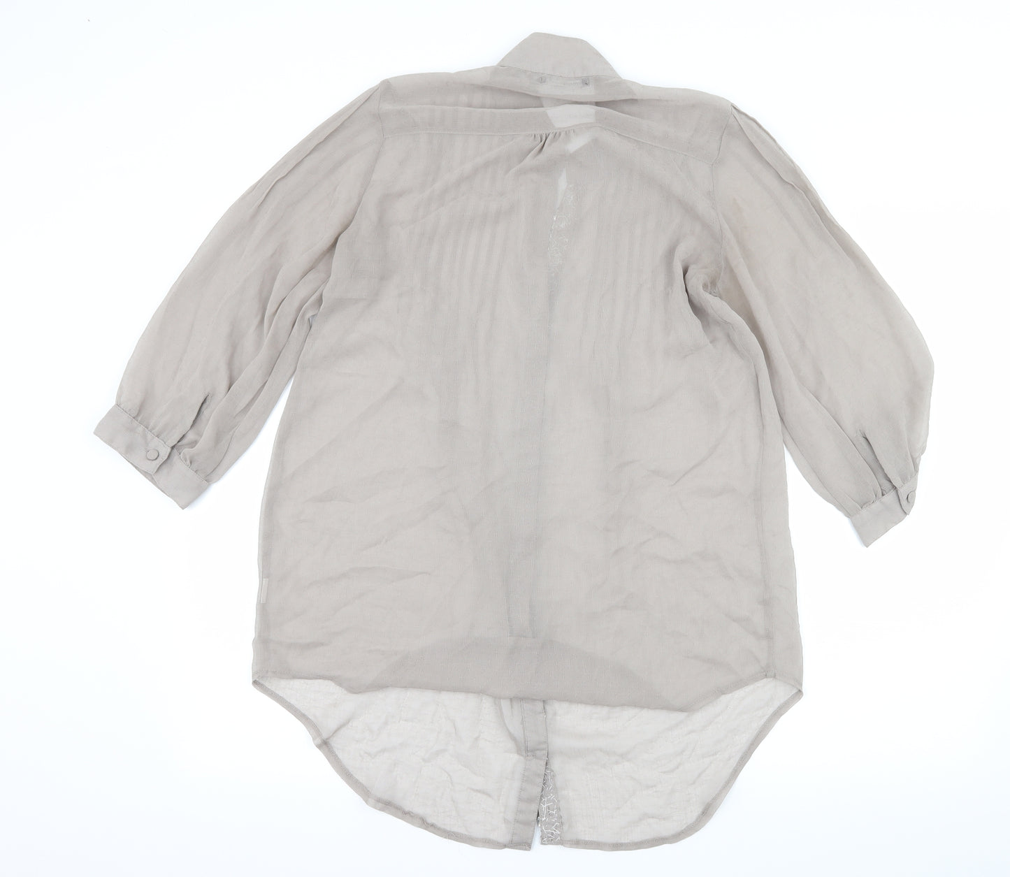 Atmosphere Womens Grey  Chiffon Basic Blouse Size 10