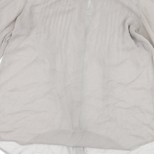 Atmosphere Womens Grey  Chiffon Basic Blouse Size 10