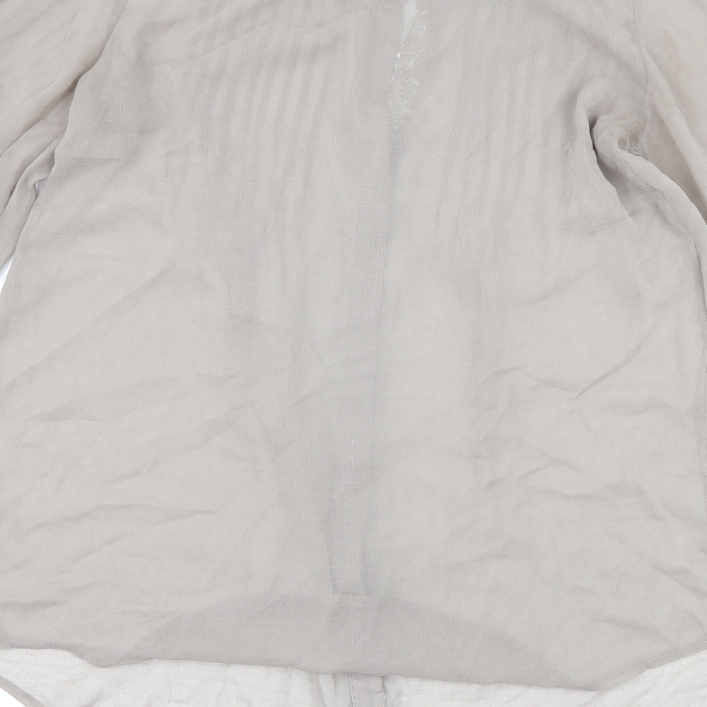 Atmosphere Womens Grey  Chiffon Basic Blouse Size 10