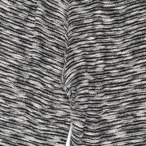 Marks and Spencer Womens Black Striped Jersey Jogger Trousers Size 14 L27 in