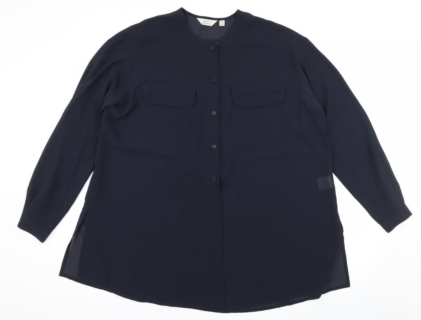 NEXT Womens Blue  Chiffon Basic Blouse Size M