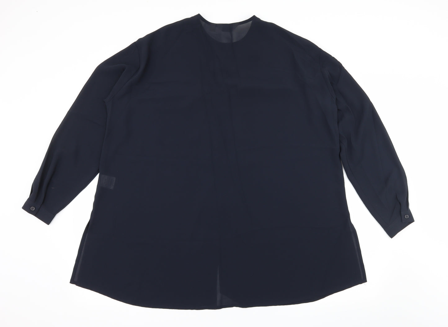 NEXT Womens Blue  Chiffon Basic Blouse Size M