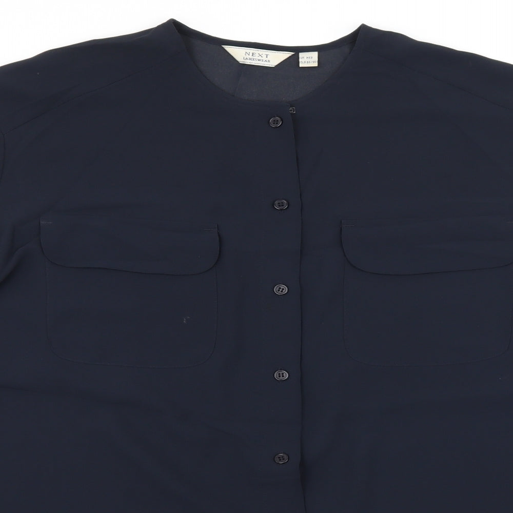 NEXT Womens Blue  Chiffon Basic Blouse Size M