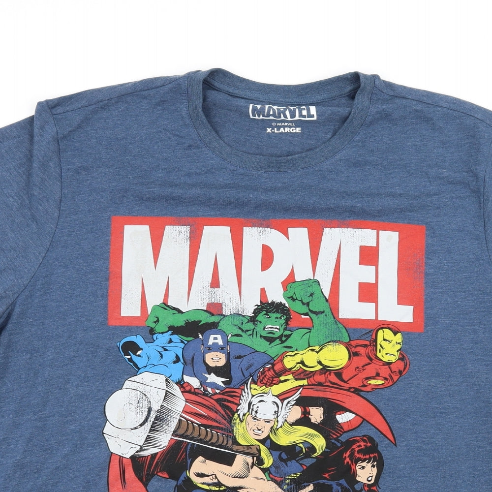Matalan Mens Black  Jersey  T-Shirt Size XL  - Marvel