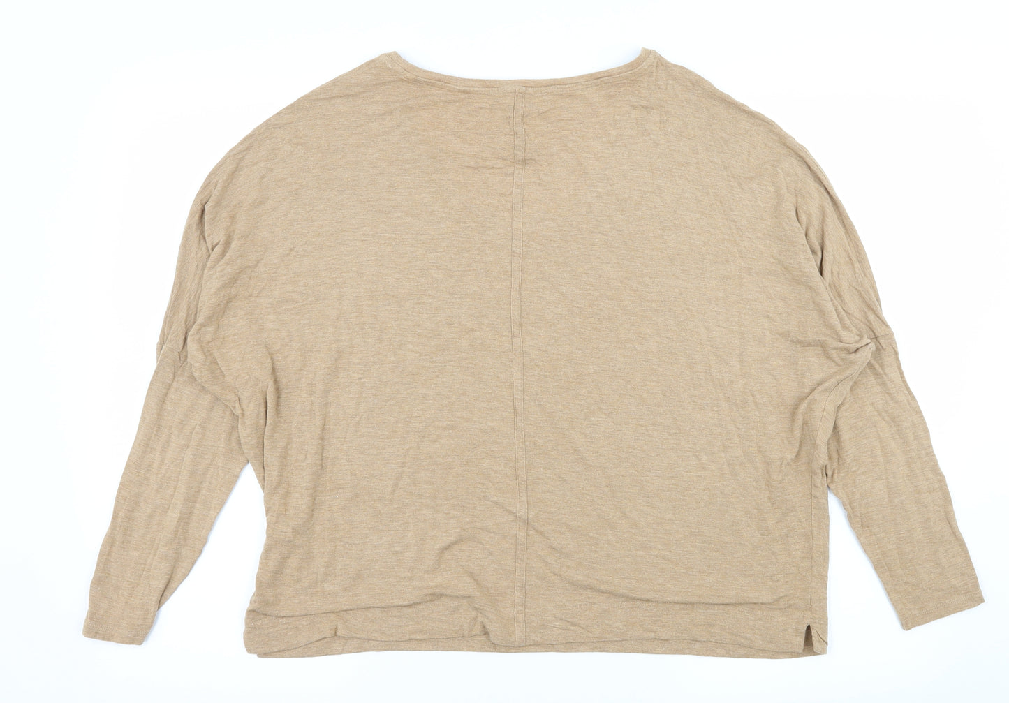 Marks and Spencer Womens Brown  Jersey Basic T-Shirt Size 16